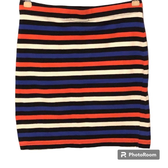 FOREVER 21 Striped Stretchy Mini Skirt Women's Size Medium Multicolored - Picture 3 of 5